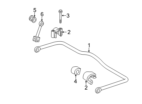 2009 Dodge Sprinter 3500 Stabilizer Bar & Components - Rear BUSHING-STABILIZER Bar Diagram for 68013814AB
