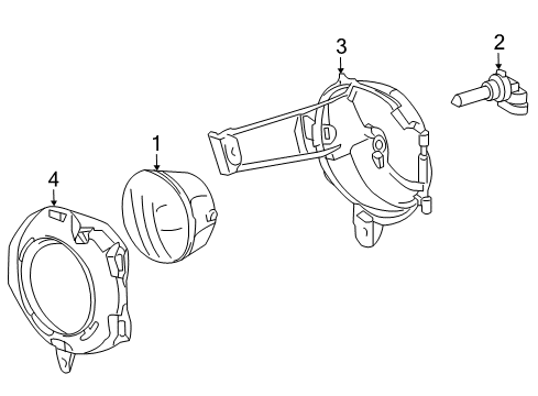 2006 Lexus ES330 Fog Lamps Fog Lamp Diagram for 81211-42060