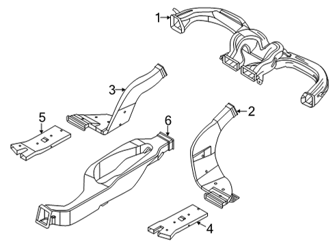 2022 Kia Seltos Ducts Duct-Rear Heating, RH Diagram for 97370Q5000