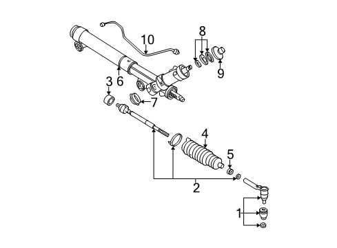 2007 GMC Sierra 1500 Classic P/S Pump & Hoses, Steering Gear & Linkage Outer Tie Rod Diagram for 26076544