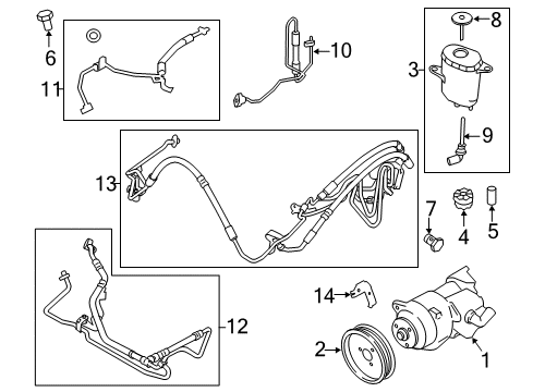 2011 BMW 740Li P/S Pump & Hoses, Steering Gear & Linkage Dynamic Drive Return Pipe Diagram for 32416789452