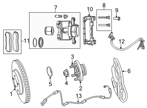 2012 Dodge Challenger Anti-Lock Brakes Anti-Lock Brake System Module Diagram for 68154622AB