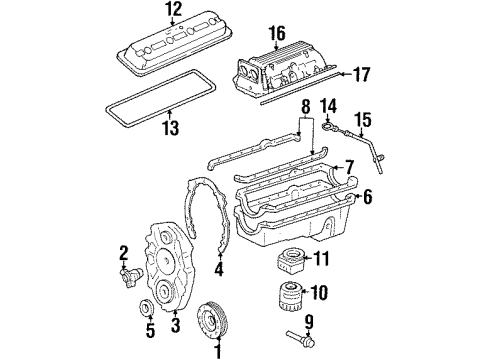 1995 Pontiac Firebird Filters Cooler Asm-Engine Oil Diagram for 10244123