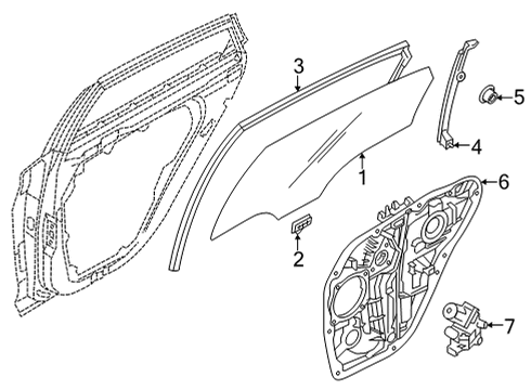 2021 Kia K5 Rear Door Channel Assembly-Rear Do Diagram for 83560L3000