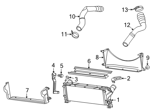 2015 Ram 3500 Intercooler Seal-Charge Air Cooler Diagram for 68189159AA