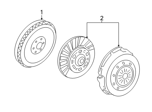 2018 Ford Mustang Clutch & Flywheel Flywheel Diagram for JR3Z-6477-A