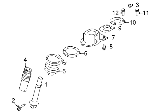 2008 Ford Taurus X Shocks & Components - Rear Upper Bushing Diagram for 5F9Z-18A161-AA