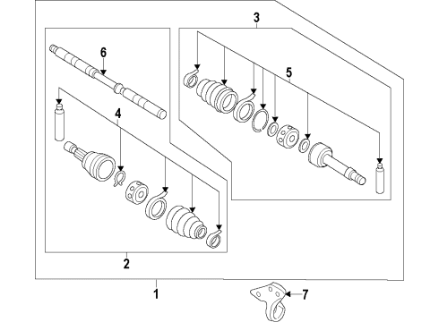 Diagram for 2009 Nissan Maxima Front Axle Shafts & Joints, Drive Axles