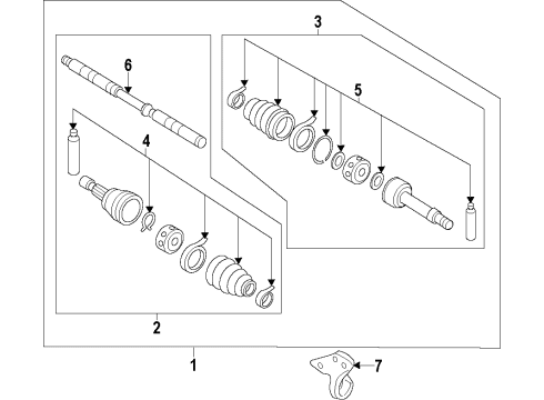 2014 Nissan Maxima Front Axle Shafts & Joints, Drive Axles Shaft Front Drive Diagram for 39101-9N01A