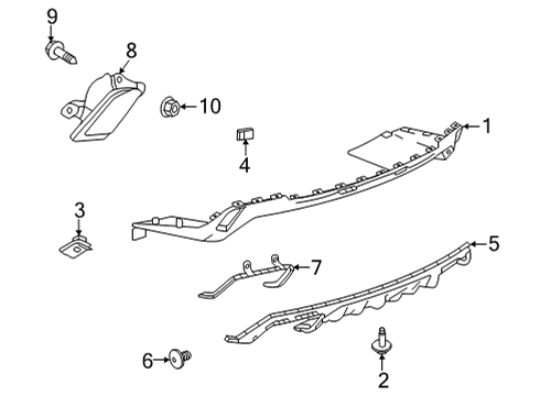 2022 Cadillac CT4 Bumper & Components - Rear LAMP ASM-RR FASCIA LWR SIG Diagram for 84881783