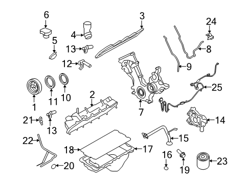 2010 Ford F-250 Super Duty Powertrain Control Dipstick Diagram for 5C3Z-6750-BA