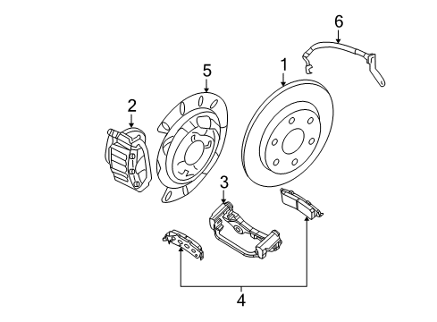 2003 Chevrolet Astro Brake Components Hose Asm-Rear Brake Diagram for 15101922