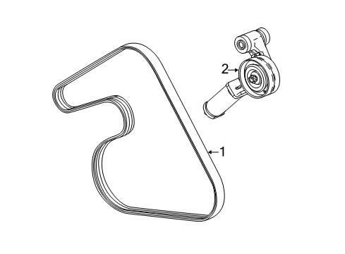 2012 Chevrolet Sonic Belts & Pulleys Serpentine Belt Diagram for 55567574