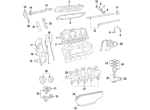 1984 BMW 318i Engine Parts, Mounts, Cylinder Head & Valves, Camshaft & Timing, Oil Pan, Crankshaft & Bearings, Pistons, Rings & Bearings Engine Timing Chain Diagram for 11311716987