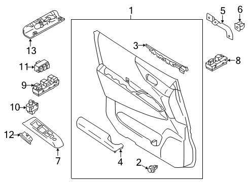 2016 Nissan Quest Lumbar Control Seats Lamp Assembly-Door Step Diagram for 26420-3NU0A