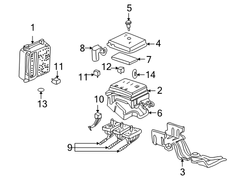 2001 Oldsmobile Alero Electrical Components Block Asm-Engine Wiring Harness Junction Diagram for 15356092