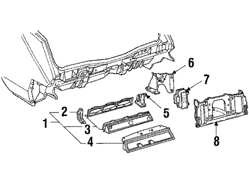 1985 Cadillac Seville Tail Lamps Lamp Asm, Back Up Diagram for 915445