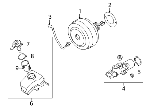 2010 BMW 135i Hydraulic System Brake Master Cylinder Diagram for 34336785662