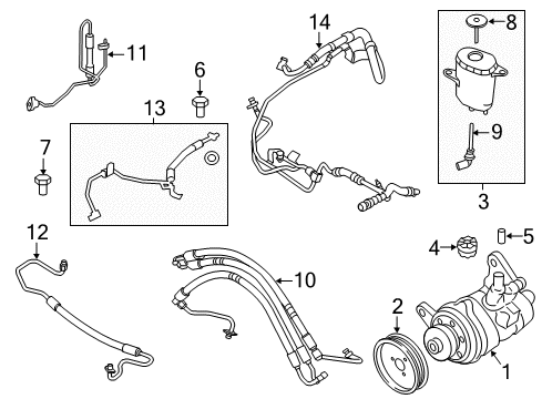 2012 BMW 550i GT xDrive Wiper & Washer Components Tandem Pump Diagram for 32416788906