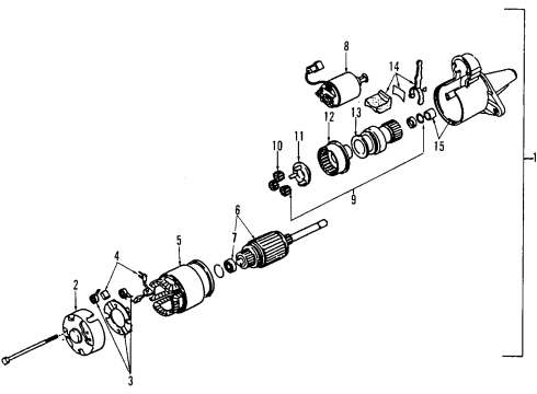 2002 Infiniti G20 Starter Motor Assembly-Starter REMAN Diagram for 2330M-4M801RW