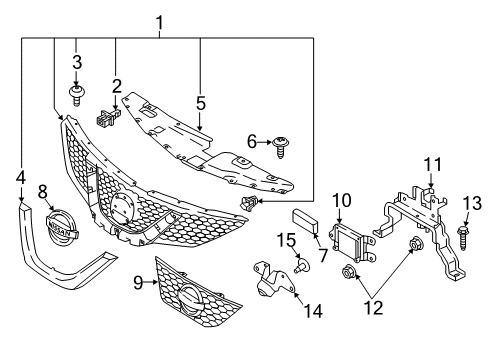 2017 Nissan Rogue Sport Cruise Control System Screw Diagram for 01454-N5021