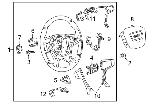 2022 Chevrolet Colorado Steering Wheel & Trim Harness Diagram for 84648582