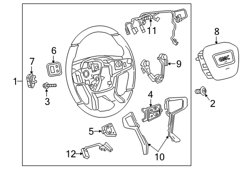 2019 Chevrolet Colorado Cruise Control System Trim Cover Diagram for 23205977