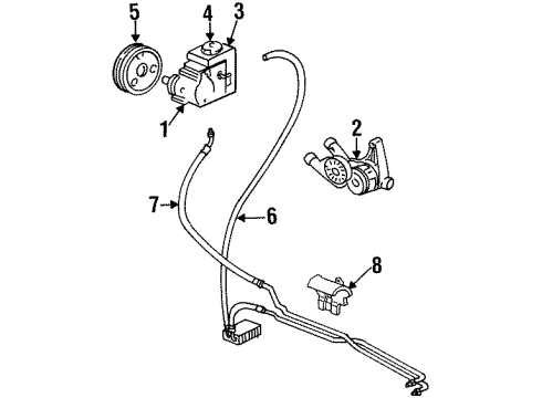 1998 Buick LeSabre Belts & Pulleys Hose Asm-P/S Gear Inlet Diagram for 26056824