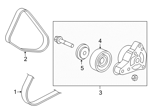 2004 Honda Accord Belts & Pulleys Belt, Altenator Diagram for 31110-RAA-A03