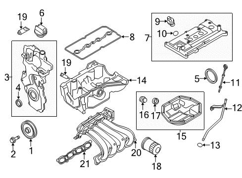 2015 Nissan NV200 Filters Gasket-Manifold Diagram for 14035-EL00A