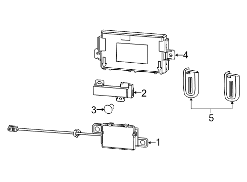 2017 Dodge Challenger Keyless Entry Components Antenna-Remote Start And KEYLESS En Diagram for 68186558AA