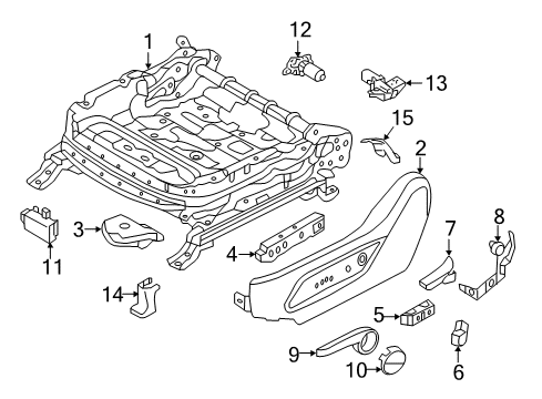 2014 Hyundai Santa Fe Sport Power Seats Blower Unit-Front Cushion VENTILA Diagram for 88550-4Z010