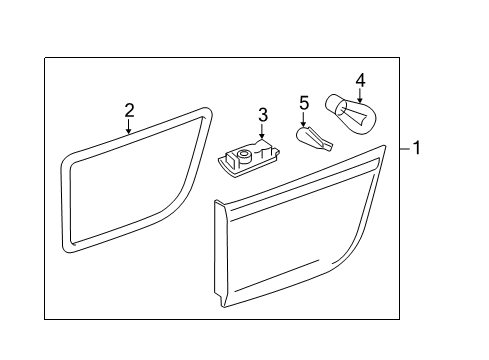 2013 BMW X5 Bulbs Tailgate Tail Lamp/Right Diagram for 63217227794