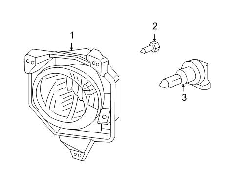 2008 Acura RDX Bulbs Foglight Unit, Passenger Side Diagram for 33901-STK-A01