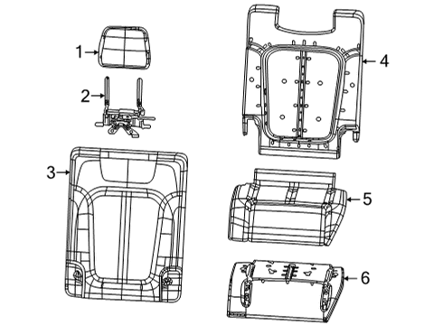 2021 Jeep Grand Cherokee L Third Row Seats PIVOT Diagram for 68462731AC
