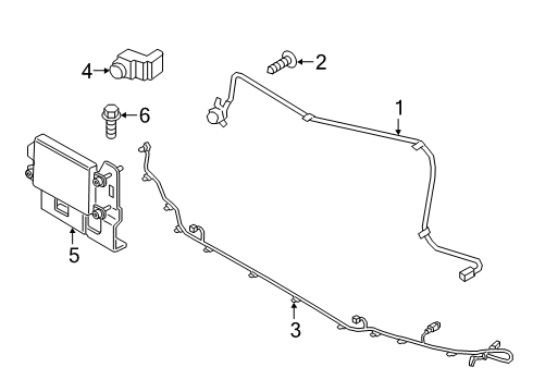 2019 Kia K900 Parking Aid Ultrasonic Sensor As Diagram for 99310M6100SWP