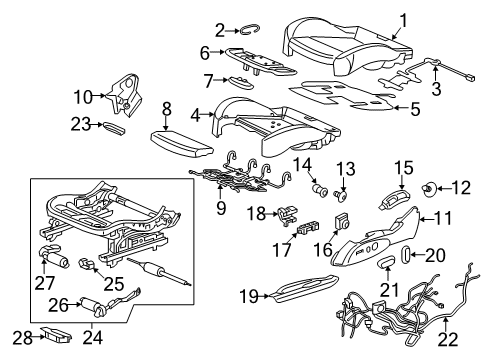 2016 Buick Cascada Heated Seats Seat Back Heater Diagram for 13451995