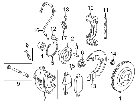 2015 Ford Transit Connect Anti-Lock Brakes Hub Diagram for AV6Z-1104-A