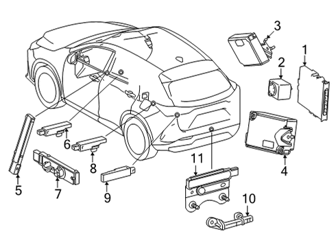 2022 Lexus NX350h Keyless Entry Components COMPUTER ASSY, SMART Diagram for 899H0-78030