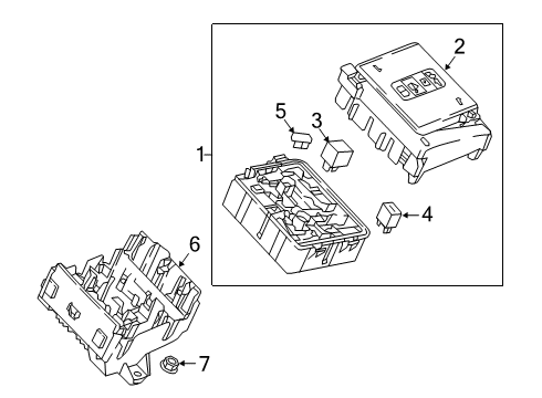 2022 Cadillac XT6 Fuse & Relay Fuse & Relay Box Diagram for 84951825