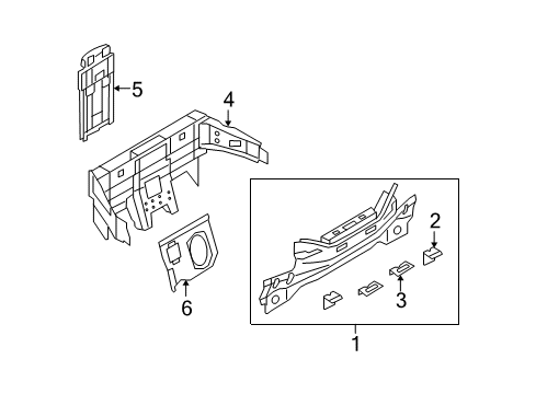 2009 Infiniti G37 Rear Body Panel-Rear, Upper Diagram for 79110-JJ50A