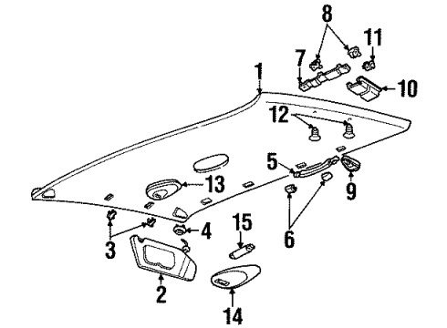 1997 Oldsmobile Cutlass Interior Trim - Roof Handle Assist Handle *G*Shale Diagram for 22605901