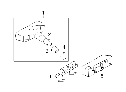 2008 Hyundai Sonata Tire Pressure Monitoring Nut-TPMS Diagram for 52934-2F000