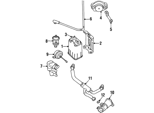 2001 Chrysler Prowler Emission Components CANISTER-Vapor Diagram for 4669869AD