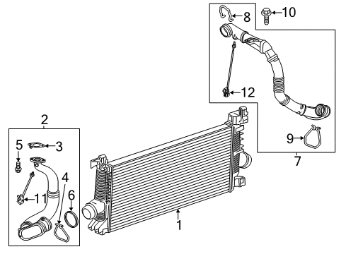 2014 Chevrolet Cruze Intercooler Air Inlet Tube Bolt Diagram for 11097422