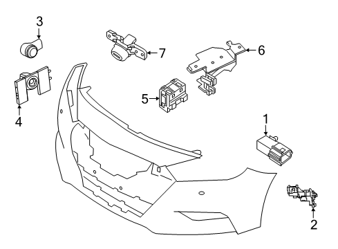 2020 Nissan Maxima Automatic Temperature Controls Sensor Assy Distance Diagram for 28438-9DJ0A