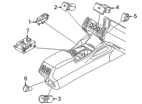 2021 Kia Sorento Center Console Indicator-Wireless C Diagram for 95580P2000