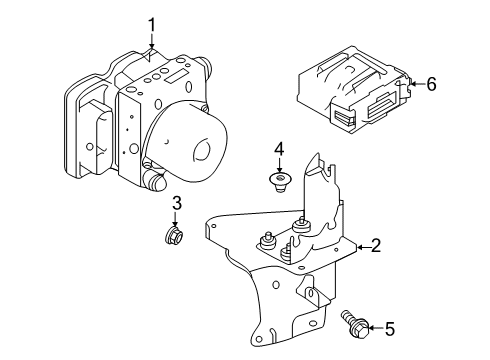 2021 INFINITI QX50 Anti-Lock Brakes Controller Assembly-IDM Diagram for 476A0-5VS0A