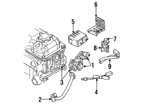 1995 Dodge Stratus Emission Components Valve-PCV Diagram for 4315405