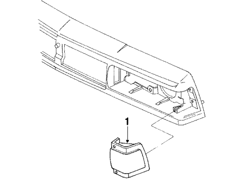 1988 Chevrolet Celebrity Side Marker Lamps Lamp Asm-Front Side Marker LH Diagram for 5974655